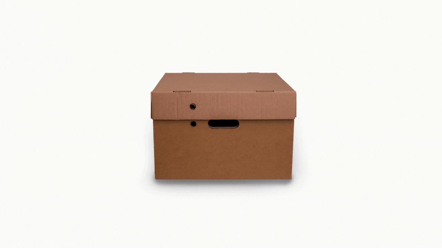Animación que muestra una caja archivo de SimpleBox